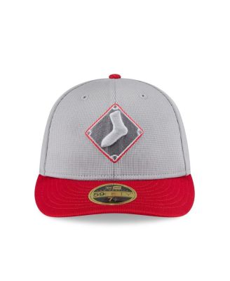 Men's Gray/Red Chicago White Sox 2025 Batting Practice Low Profile 59FIFTY Fitted Hat