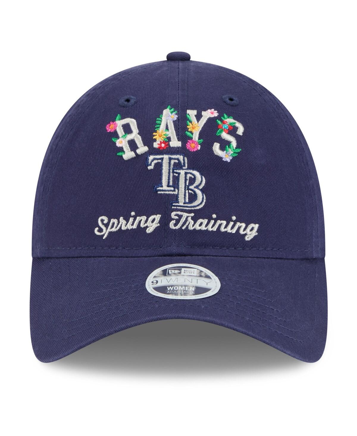 New Era Women's Navy Tampa Bay Rays 2025 Spring Training Floral 9twenty Adjustable Hat In Navy