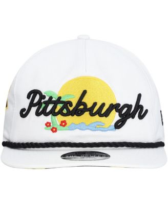 Men's White Pittsburgh Pirates Paradise Golfer Adjustable Hat
