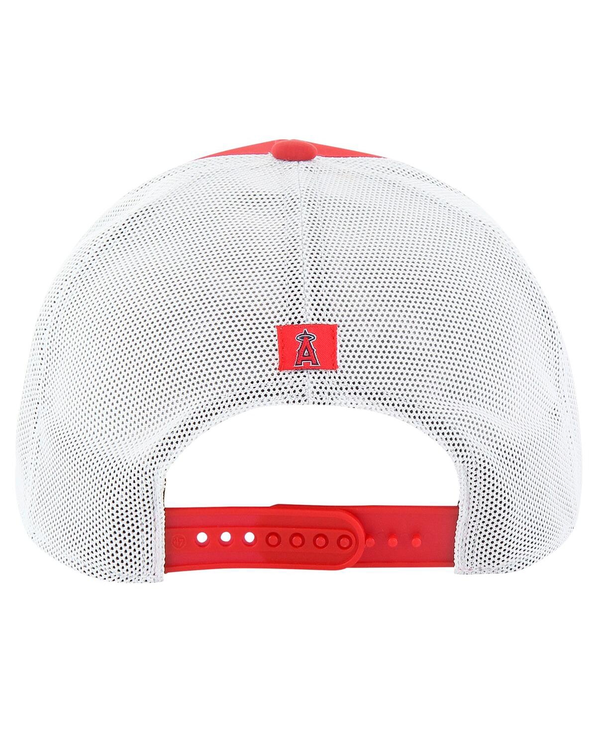 47 Brand Men's Red Los Angeles Angels Downburst Trucker Adjustable Hat In Red