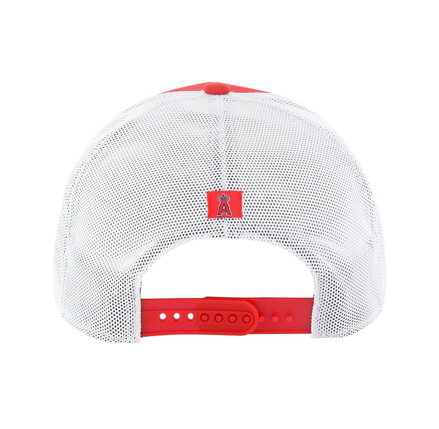 Men's Red Los Angeles Angels Downburst Trucker Adjustable Hat