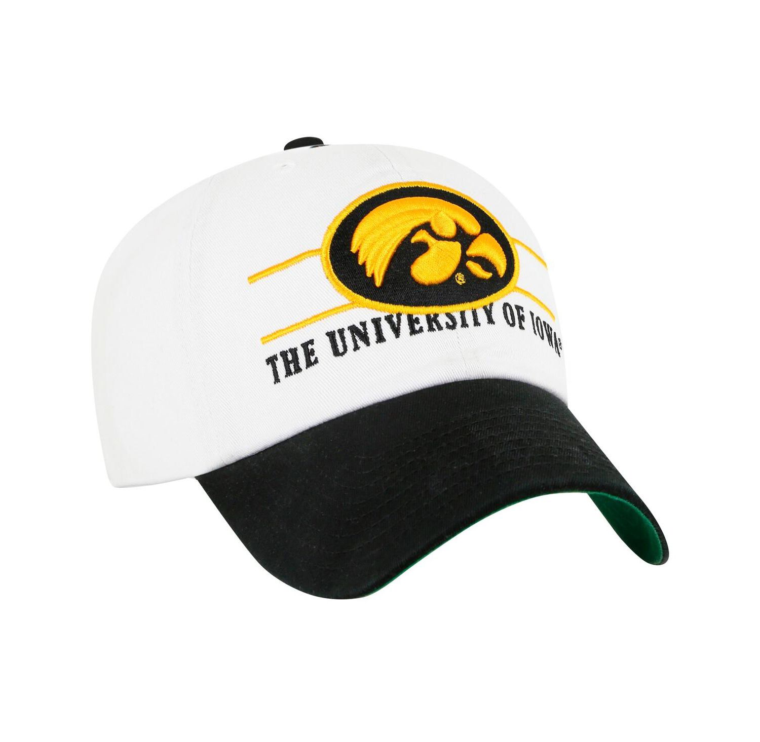 Men's White Iowa Hawkeyes Gridiron Clean Up Adjustable Hat
