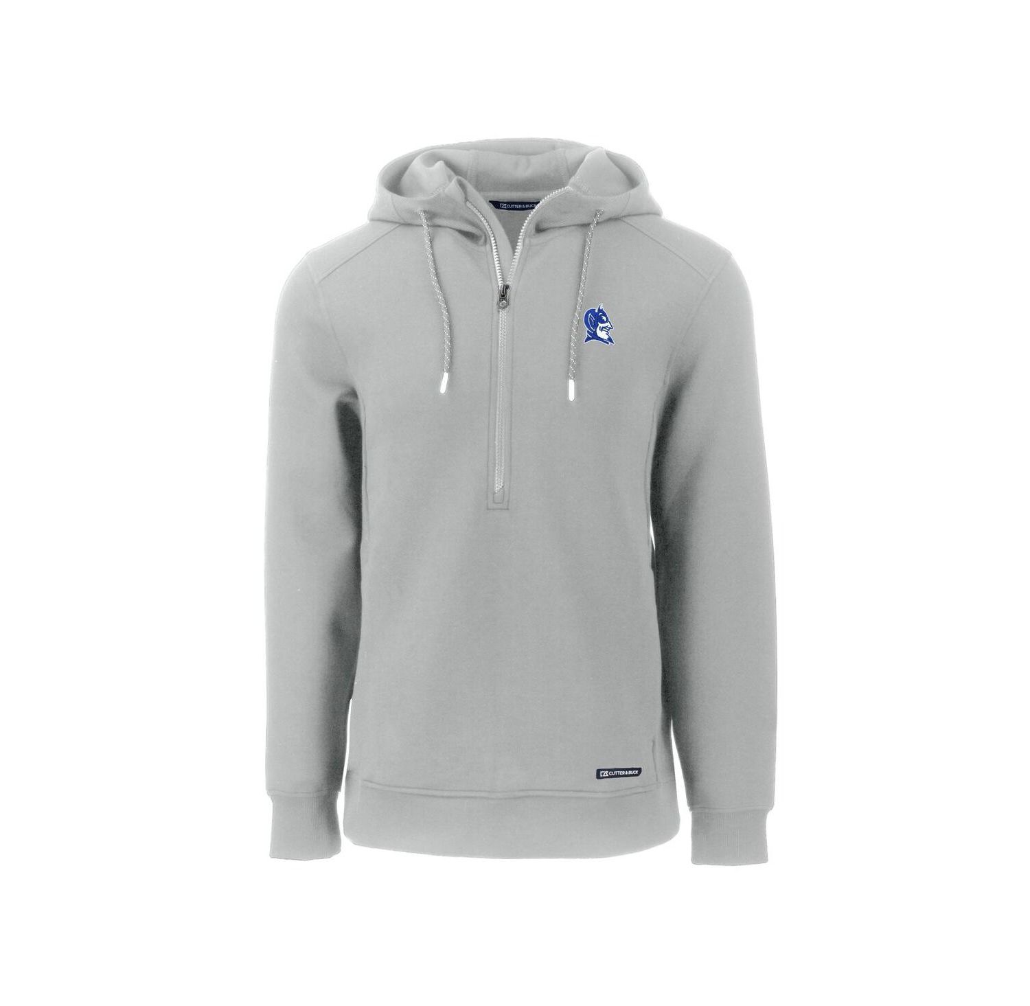 Men's Gray Duke Blue Devils Roam Eco Half-Zip Hoodie