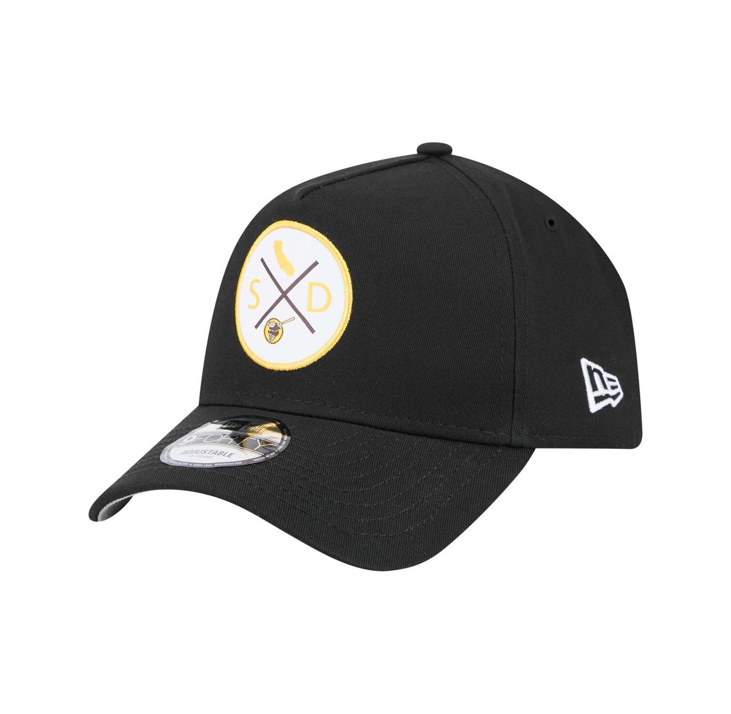 Men's Black San Diego Padres 9FORTY A-Frame Adjustable Hat