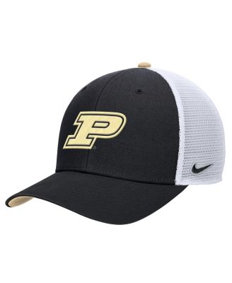 Nike - Men's Black Purdue Boilermakers Rise Adjustable Trucker Hat