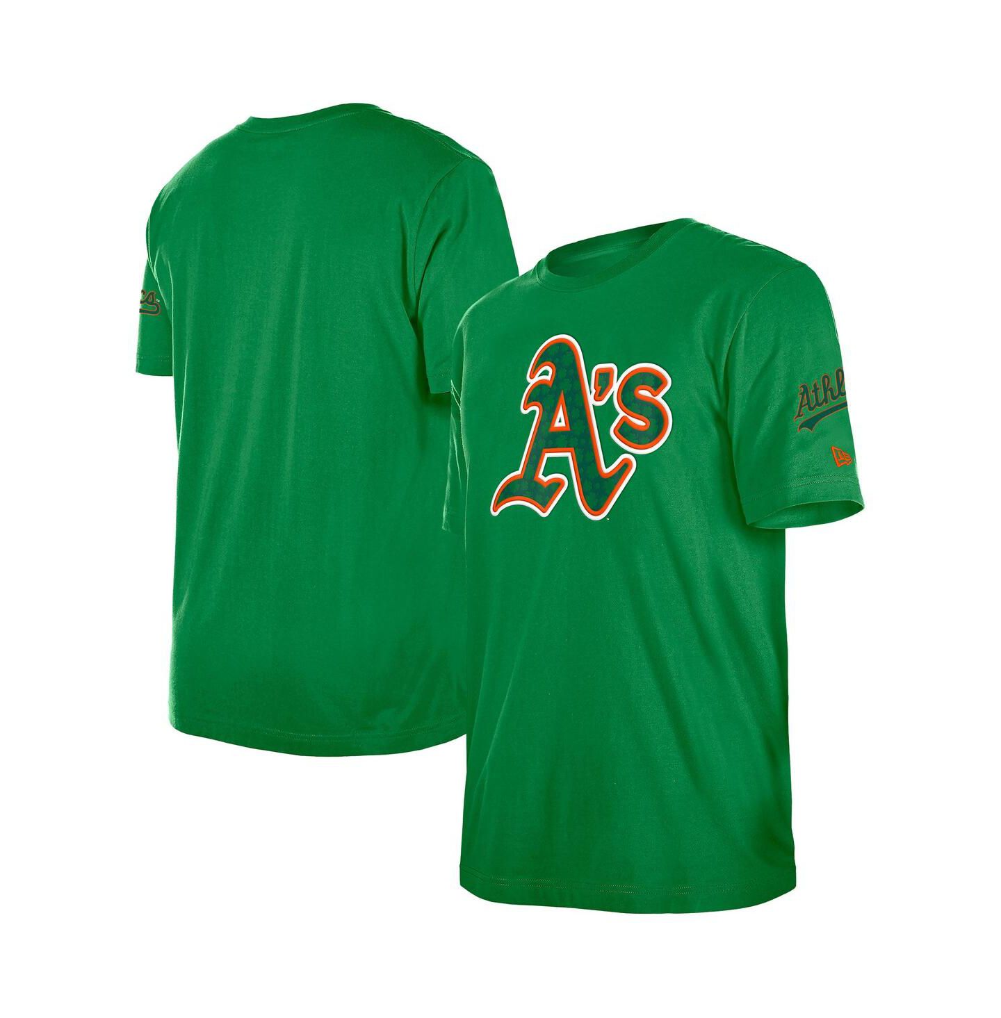 Мужская футболка New Era Kelly Green Athletics St. Patrick's Day Shamrock Fill — фото 1
