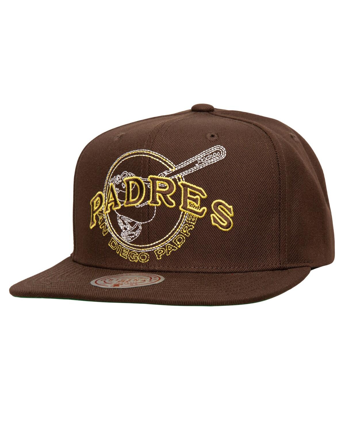 Mitchell & Ness Men's Brown San Diego Padres Double Up Snapback Hat In Brown