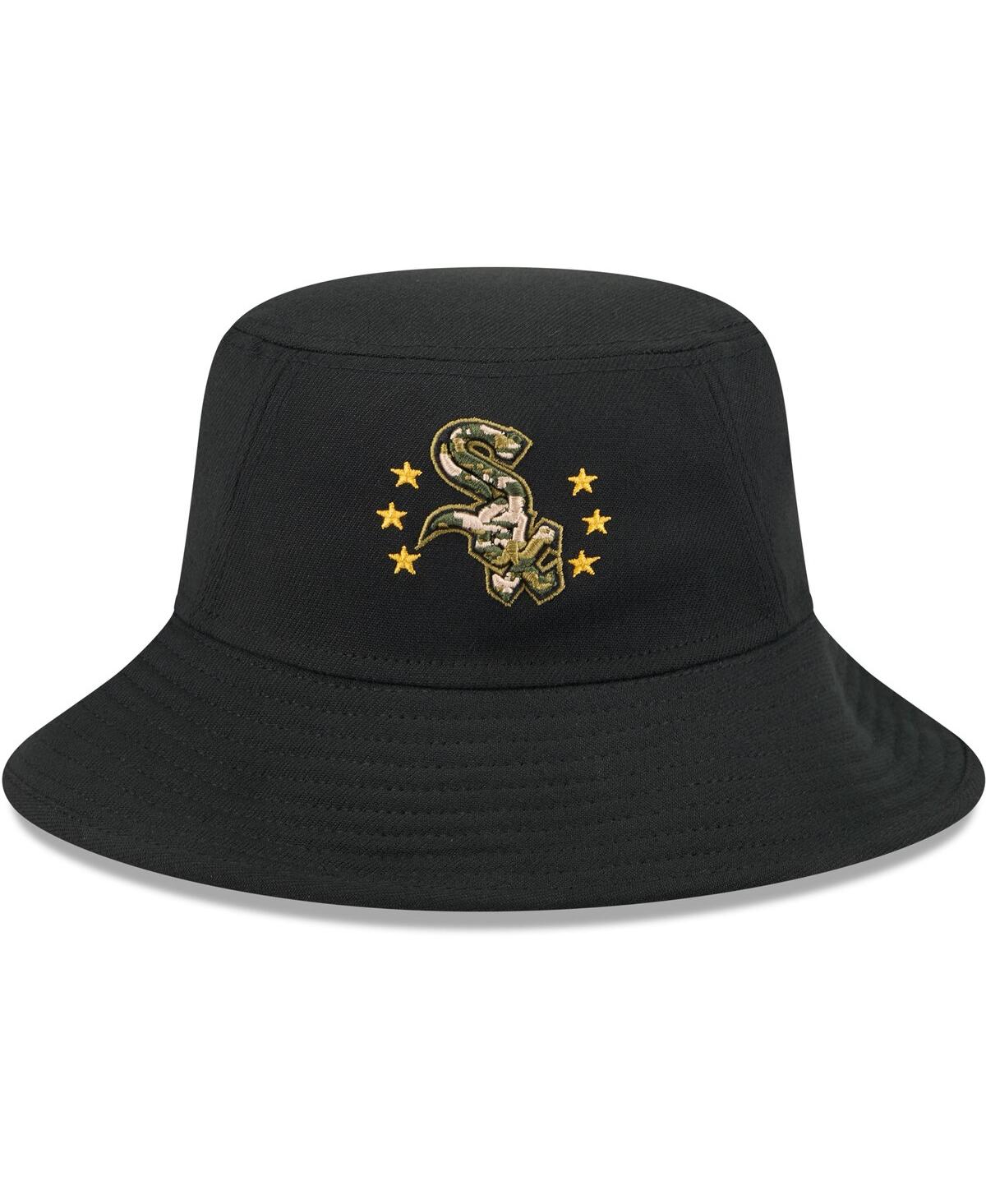 New Era Men's Black Chicago White Sox 2024 Armed Forces Day Bucket Hat In Black