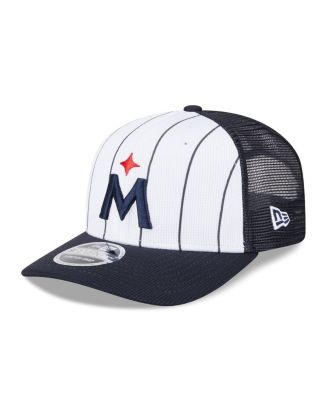 New Era - Men's White/Navy Minnesota Twins 2025 Batting Practice 9SEVENTY Stretch-Snap Trucker Hat