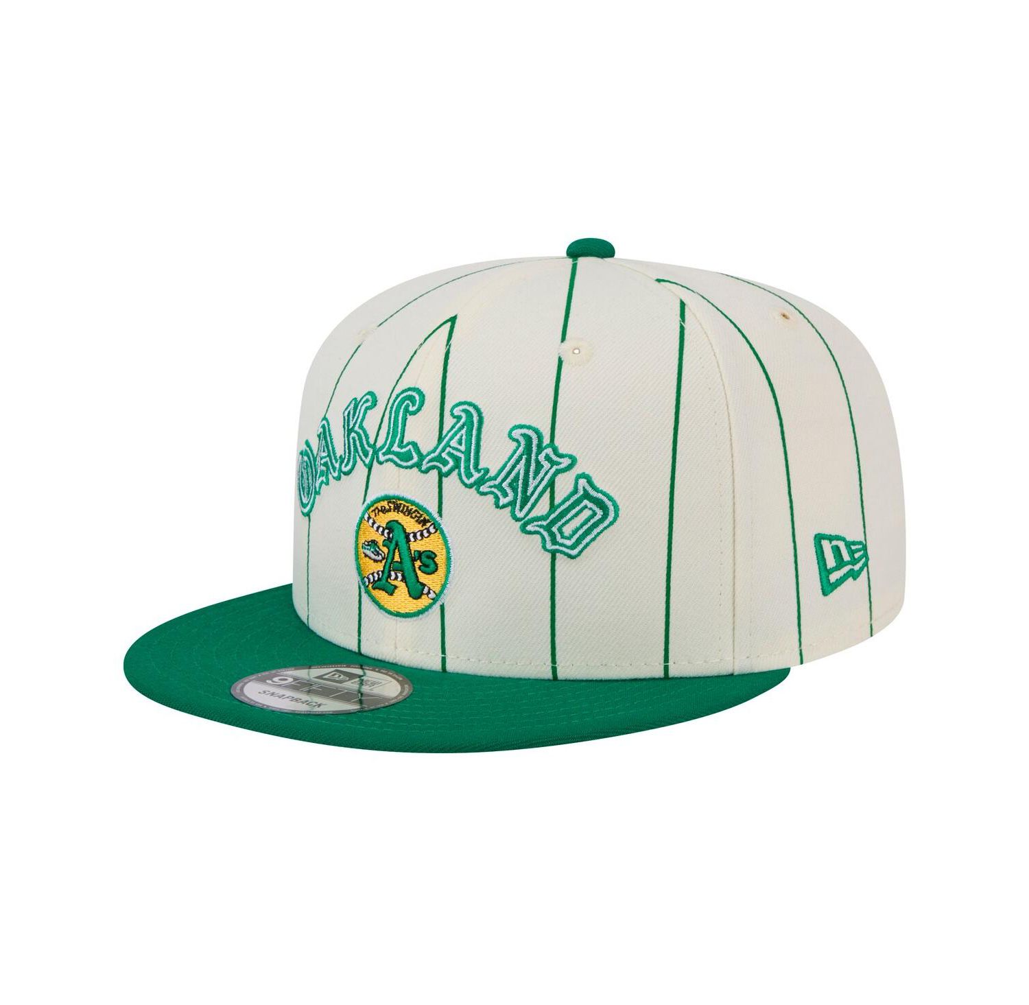 Men's White Oakland Athletics Jersey Pinstripe 9FIFTY Snapback Hat