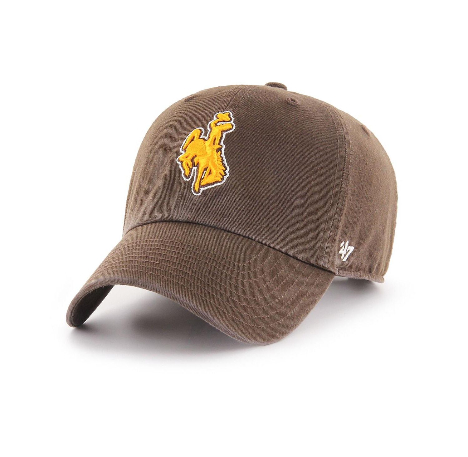 Men's Brown Wyoming Cowboys Vintage Clean Up Adjustable Hat