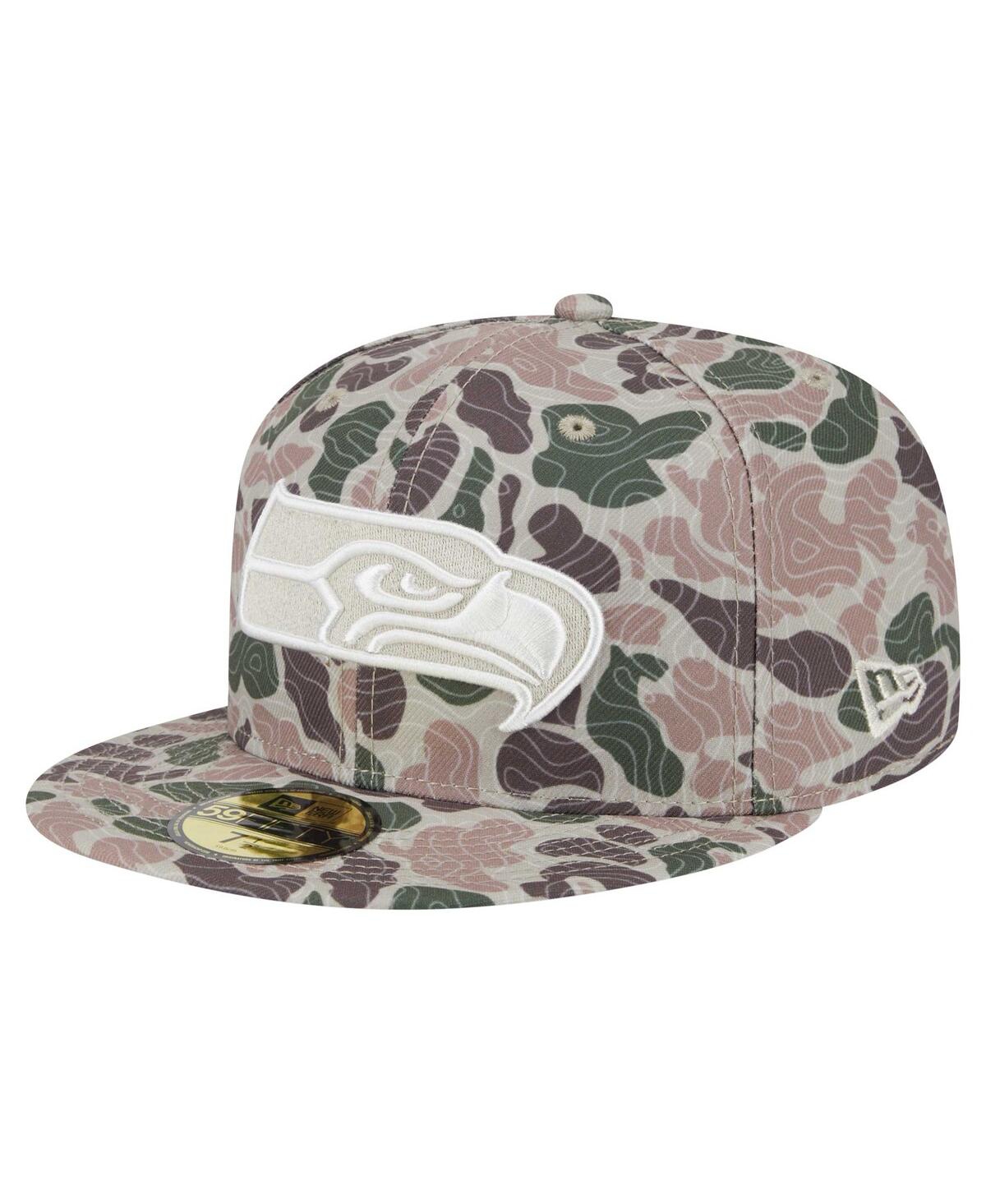Shop New Era Men's Seattle Seahawks Geo Camo 59fifty Fitted Hat