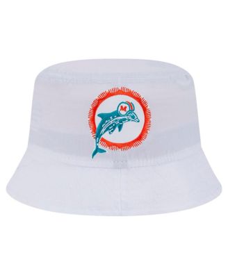 New Era - Men's White Miami Dolphins Helmet Bucket Hat