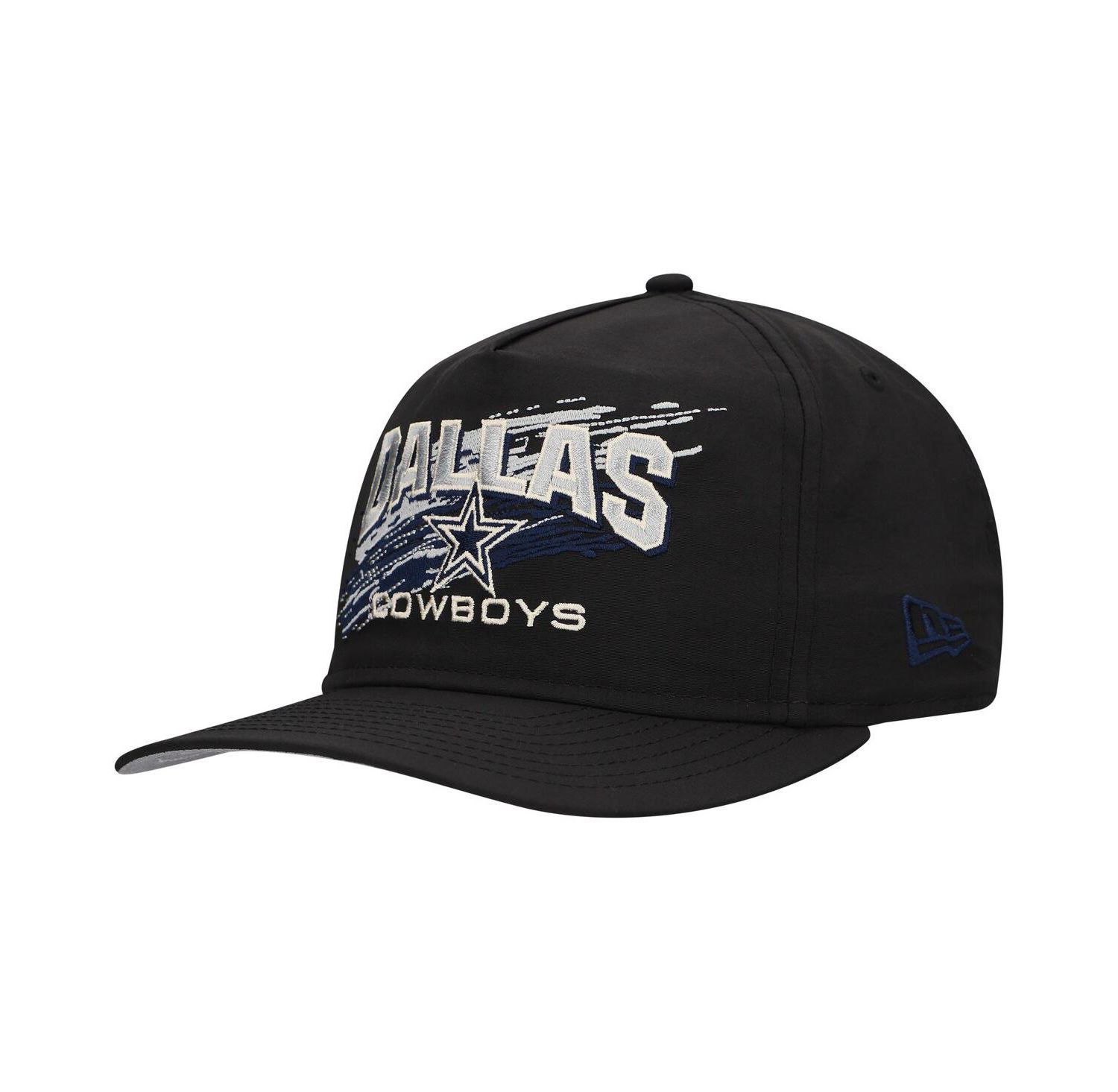 Men's Black Dallas Cowboys Throwback Brush Golfer Snapback Hat