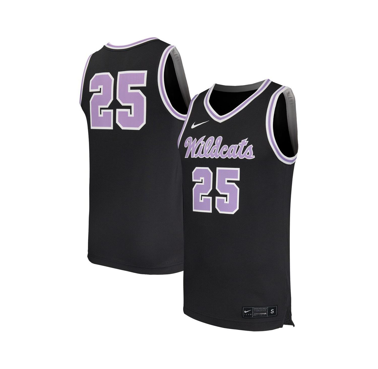 Men's 25 Black Kansas State Wildcats Replica Basketball Jersey