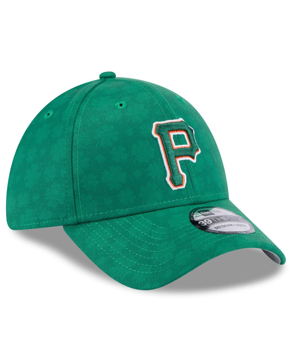 New Era Men's Kelly Green Pittsburgh Pirates St. Patrick's Day 39thirty Flex Hat In Kelly Green