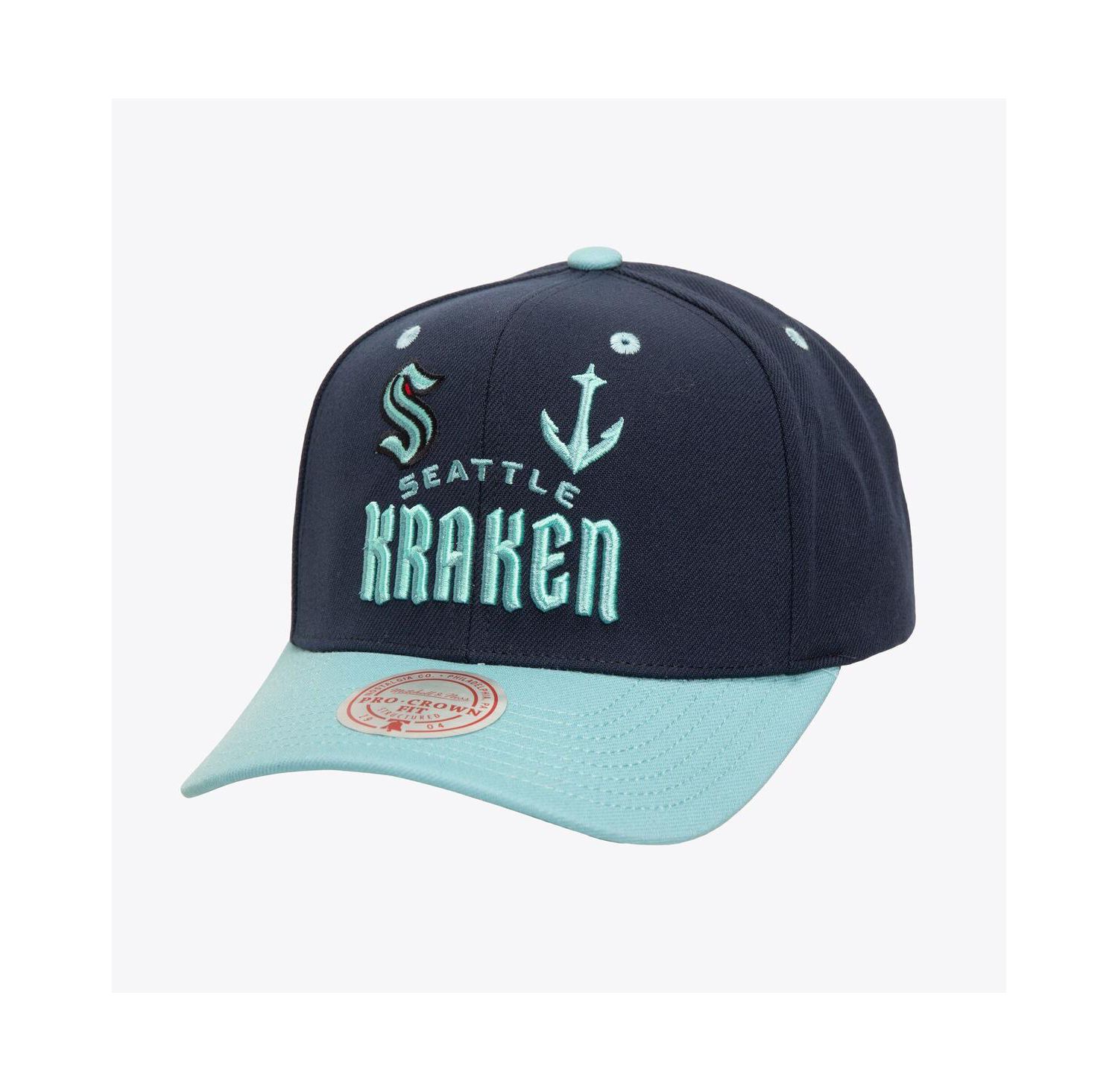 Men's Black Seattle Kraken All In 2.0 Pro Crown Adjustable Hat