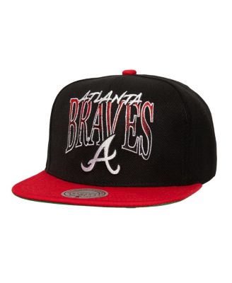 Mitchell & Ness - Men's Black Atlanta Braves Rise Up Snapback Hat