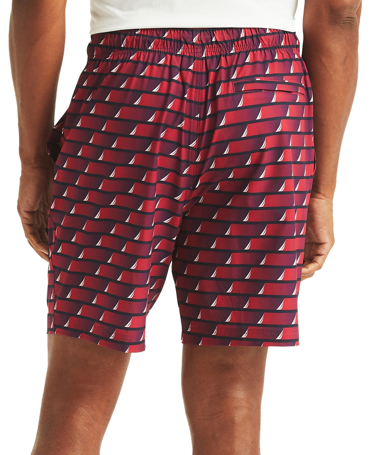 Nautica Men's Printed Drawstring Quick Dry 6" Swim Trunks