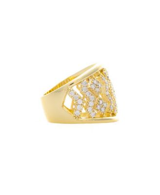Open Cubic Zirconia Band Statement Ring
