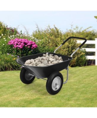2 Tire Garden Cart Heavy Duty Dolly Utility Wheelbarrow
