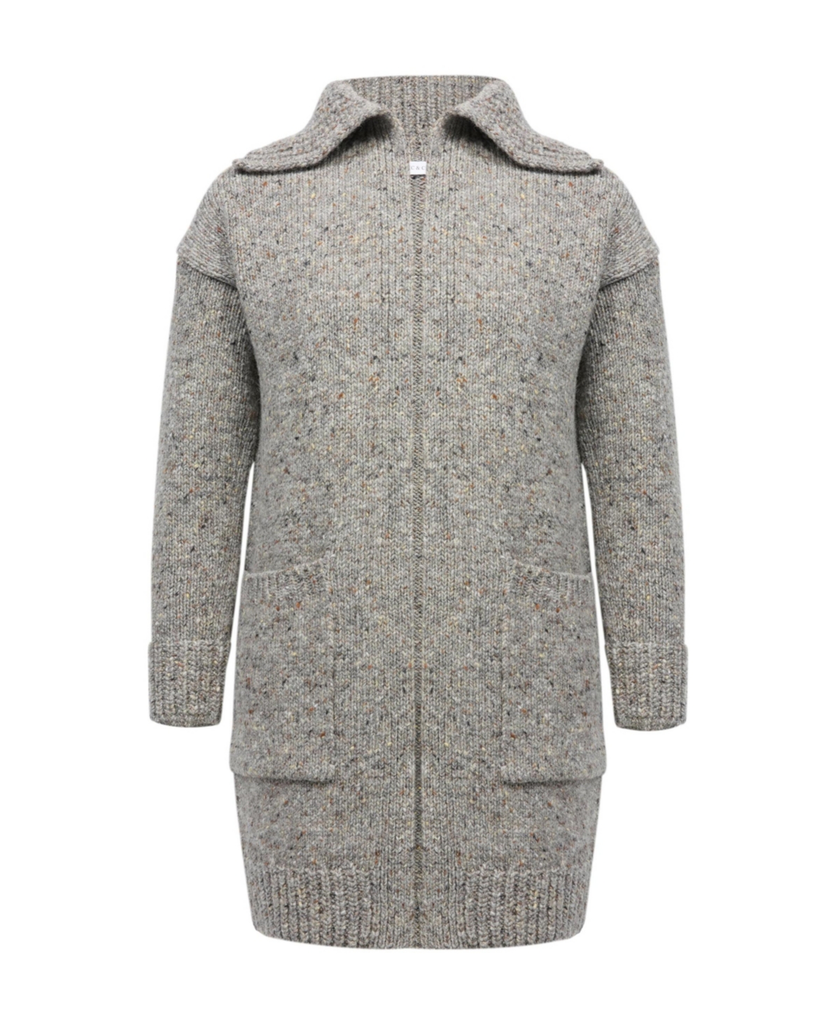 Women's Donegal Longline Coatigan - Grey pebble