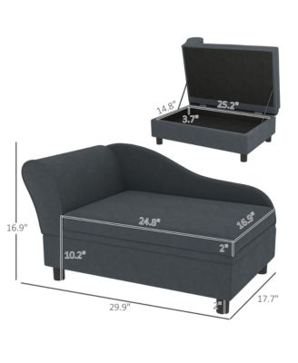 Luxury Small Dog Bed Couch W/ Storage, Little Dog Sofa