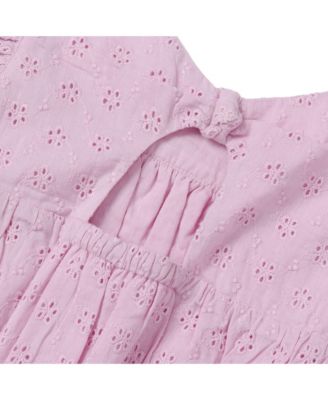 Girls Woven Eyelet Top