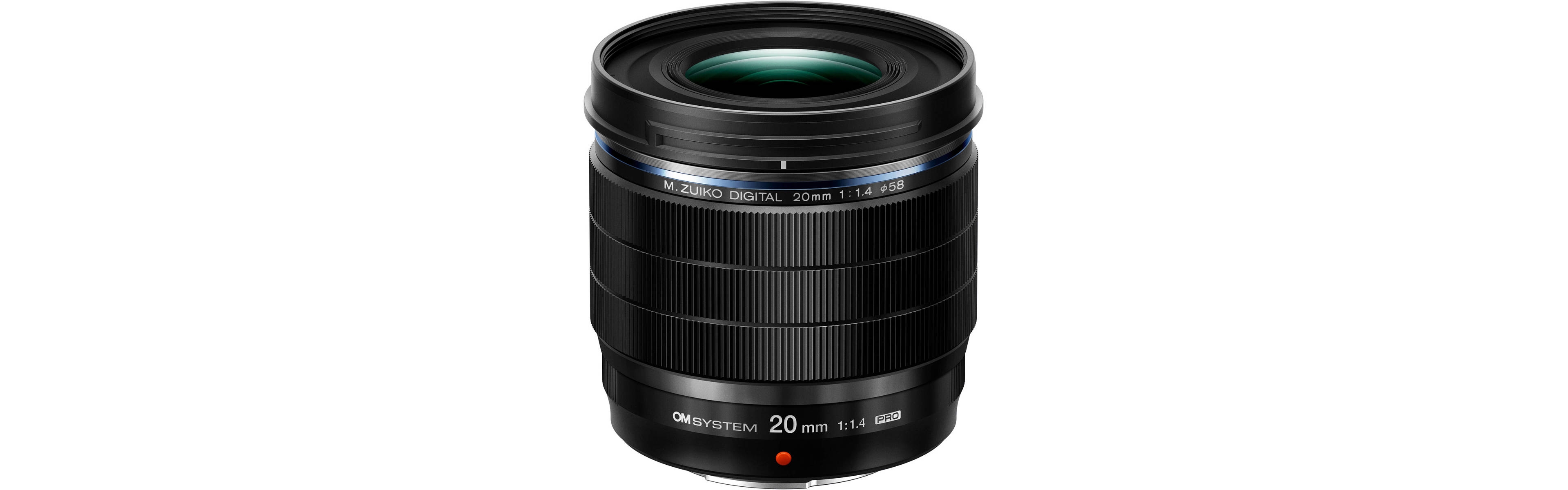 Om System M.Zuiko Digital Ed 20mm f/1.4 Pro Lens, Black