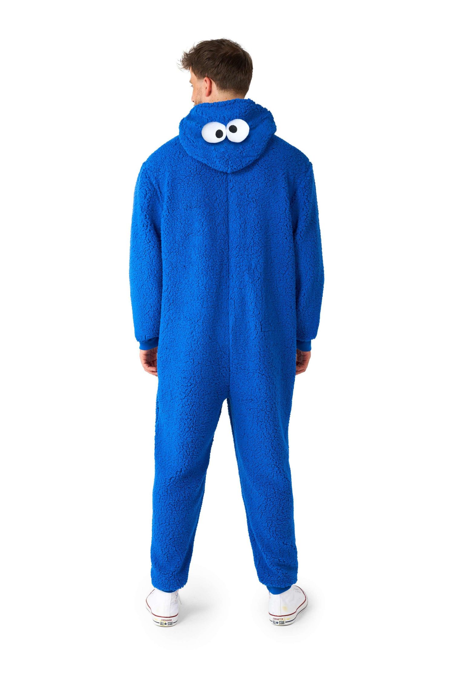 Men's Official Elmo Union Suit - Sesame Street Body Suit for Adults - Red