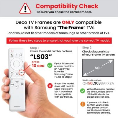 55" Slim Frame for Samsung The Frame TV 2021-2024