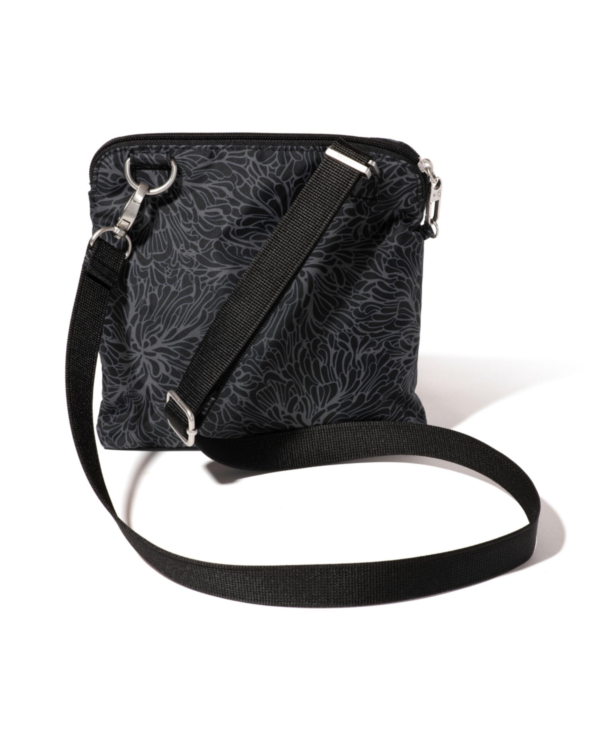 Baggallini Securtex Anti-theft Crossbody Bag In Midnight Blossom Print