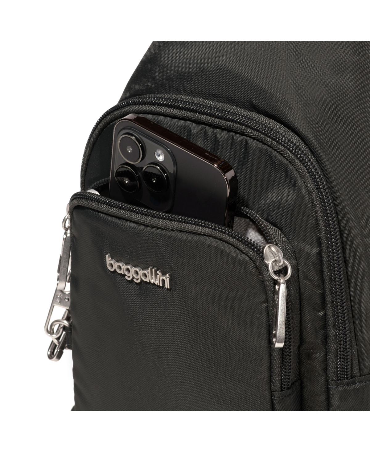 Baggallini Securtex Anti-theft Daytripper Sling Bag In Charcoal