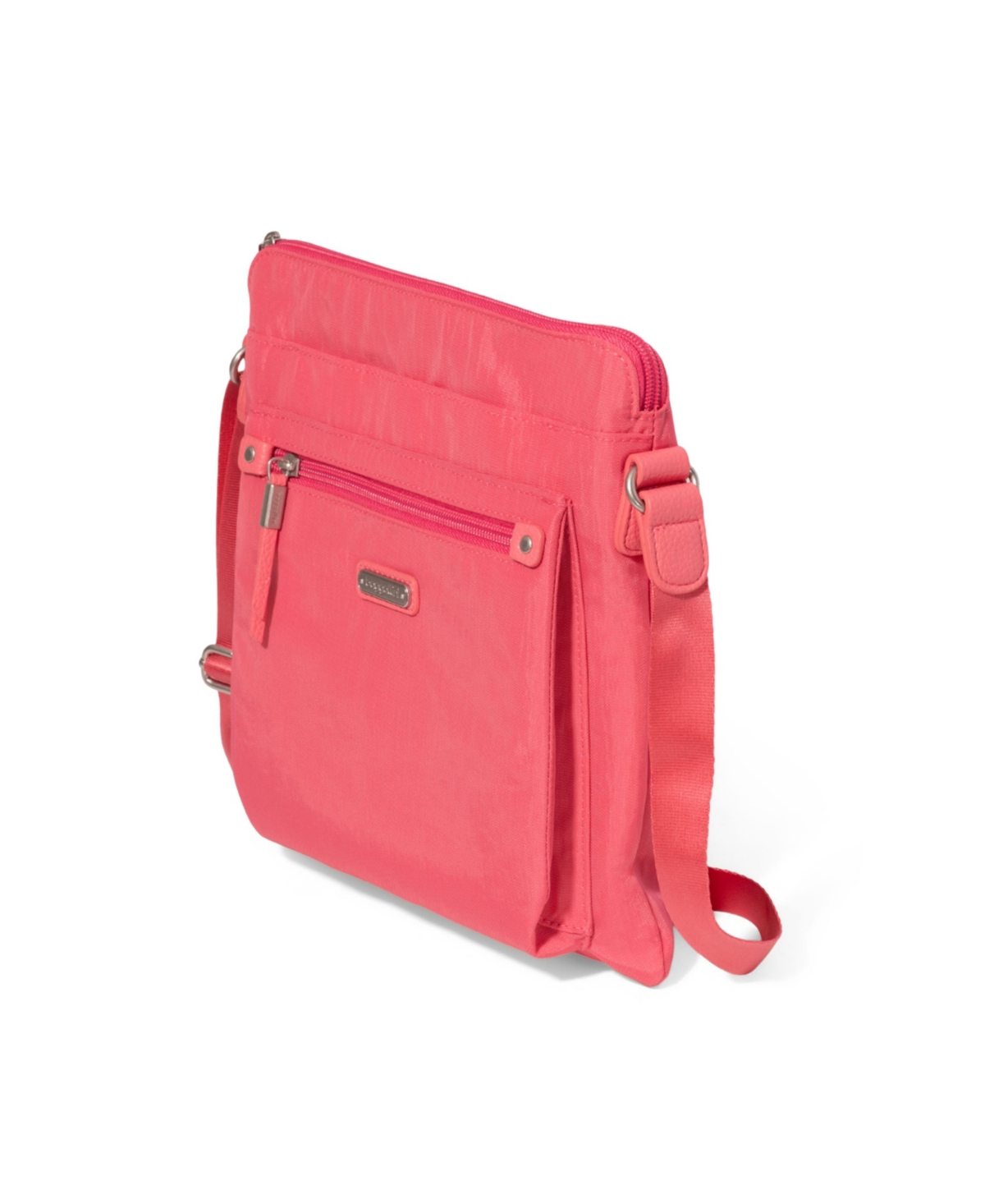 Baggallini Go With Rfid Wristlet Crossbody Bag In Flamingo