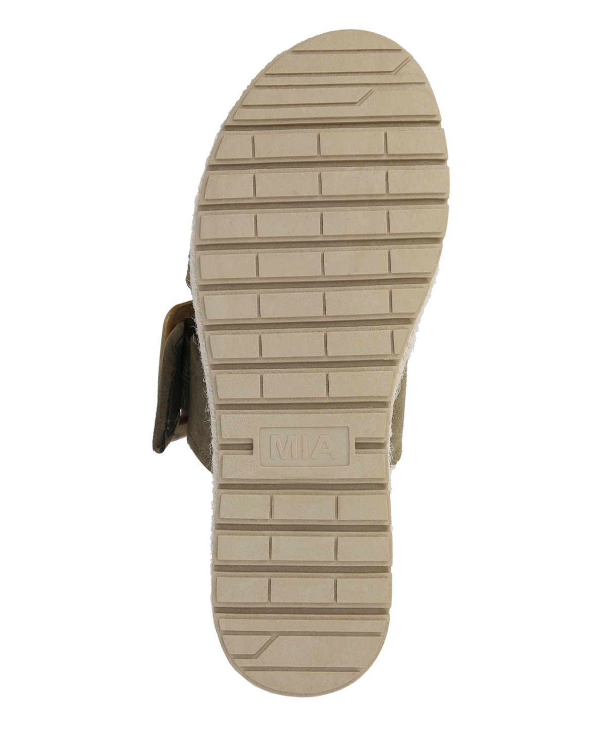 Shop Mia Women's Kika Platform Slide Round Toe Sandals In Khaki