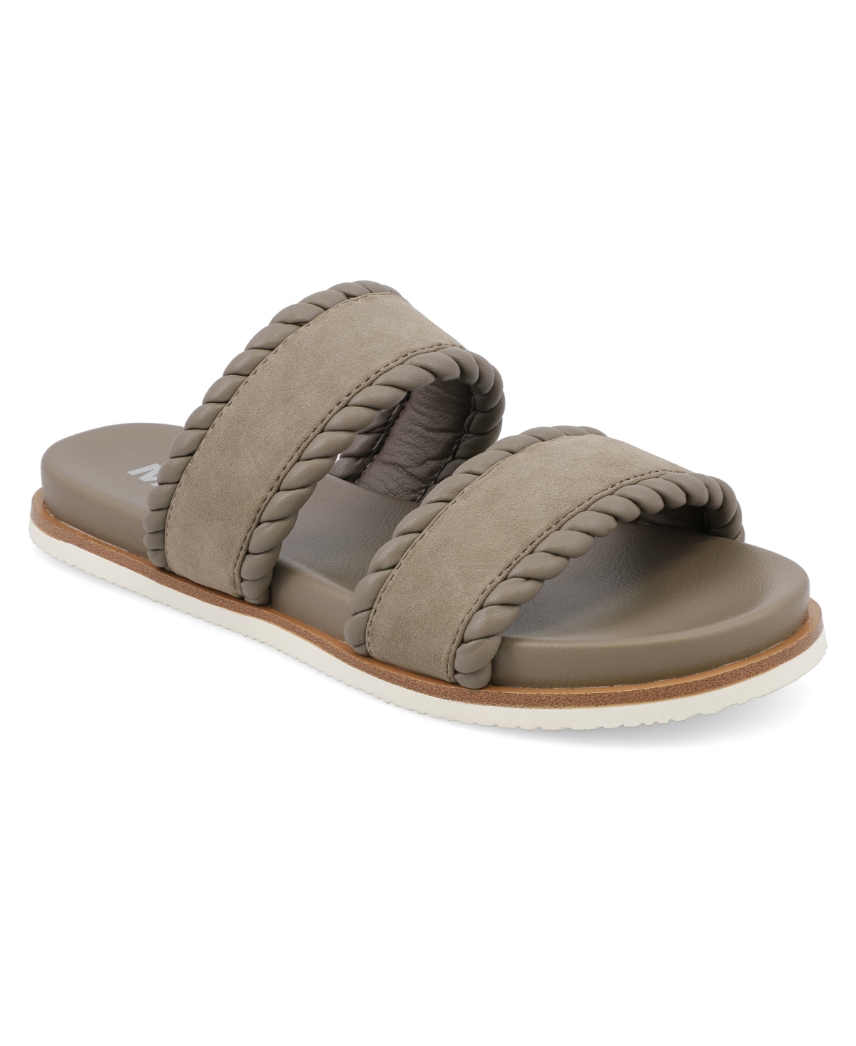 Women's Vada Slide Round Toe Sandals - Taupe