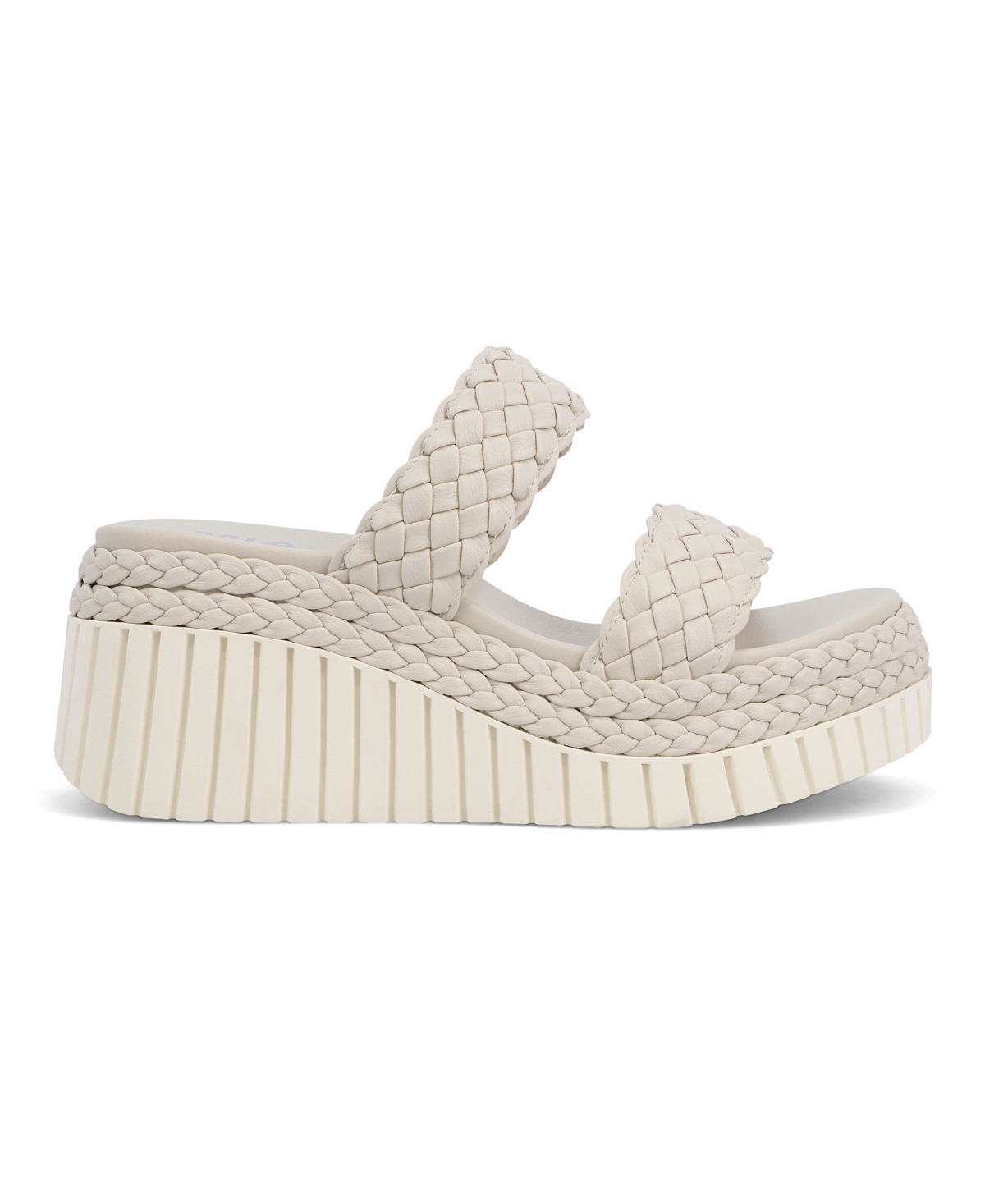 Mia Yoshi Platform Wedge Sandal In Ecru