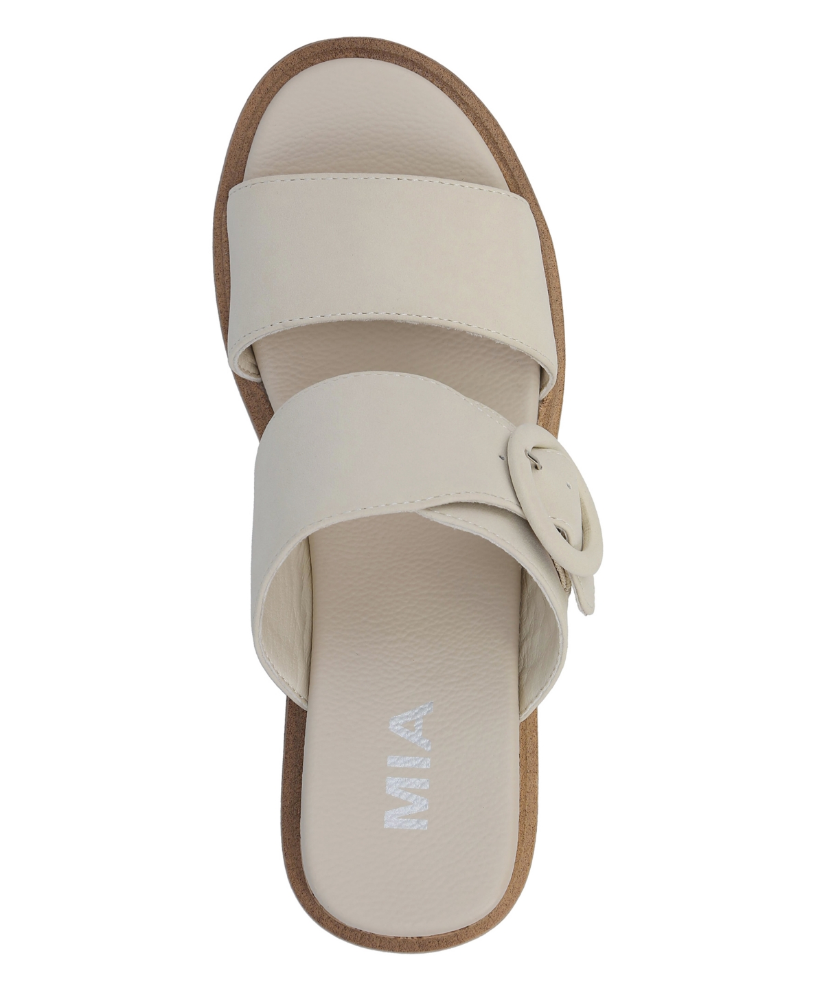 Shop Mia Women's Odal Slip-on Wedge Sandals In Seashell