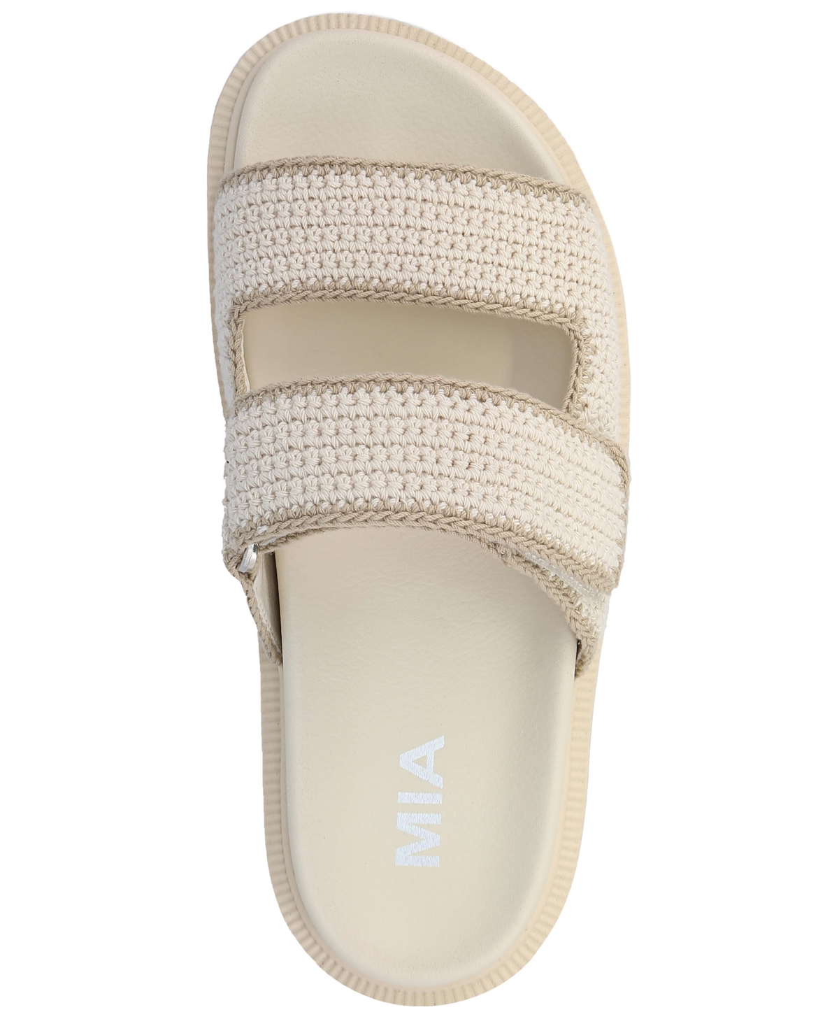 Mia Gabri Knit Sandal In Bone,sand