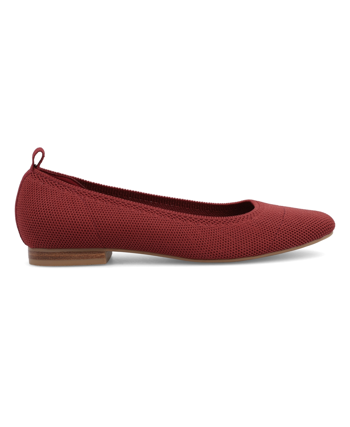 Mia Women's Rasia Ballet Knit Round Toe Flats In Red