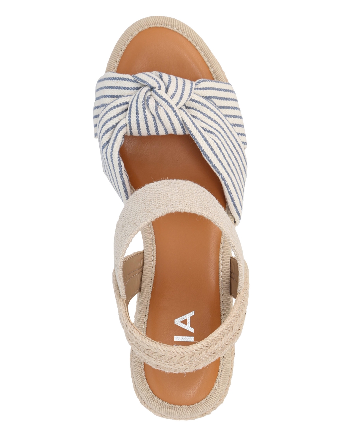 Mia Belinda Espadrille Wedge Sandal In Natural,offwhite,navy