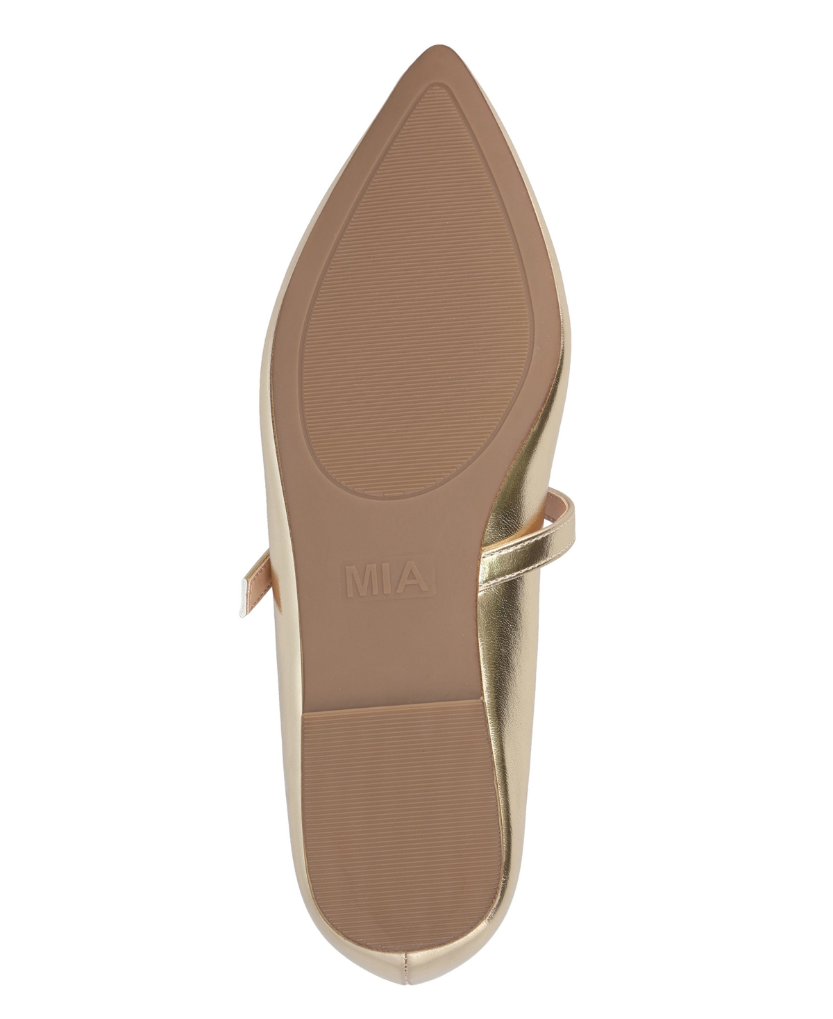 Mia Aviba Mary Jane Pointed Toe Flat In Gold
