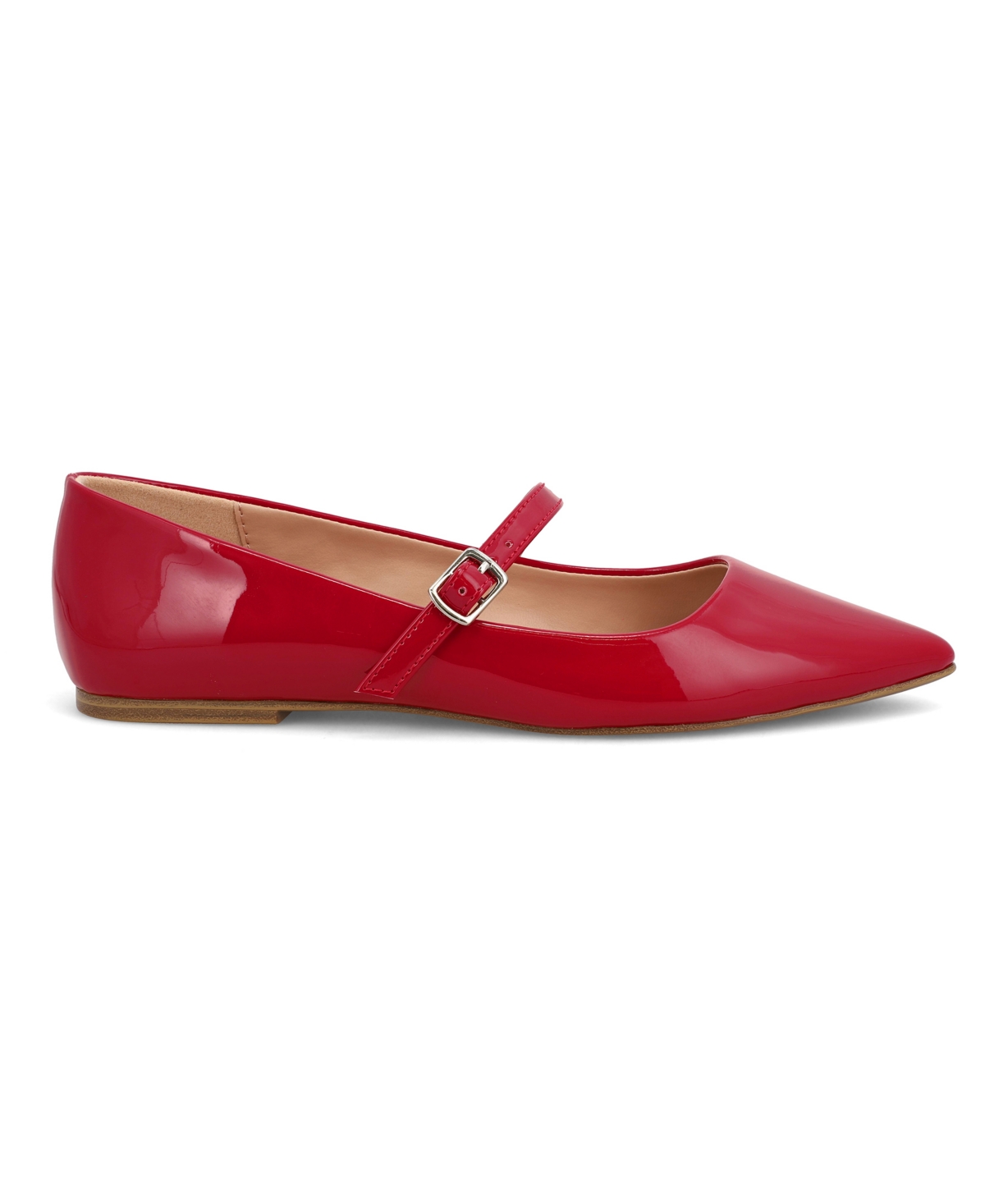 Shop Mia Women's Aviba Mary-jane Pointed Toe Flats In Red