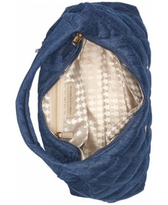 Voyage Quilted Denim Hobo Bag