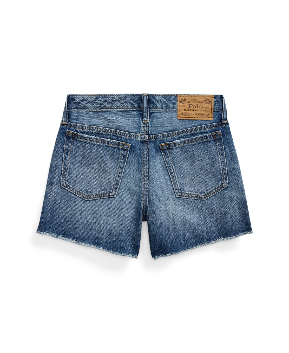 Polo Ralph Lauren Distressed Cotton Denim Short In Navy