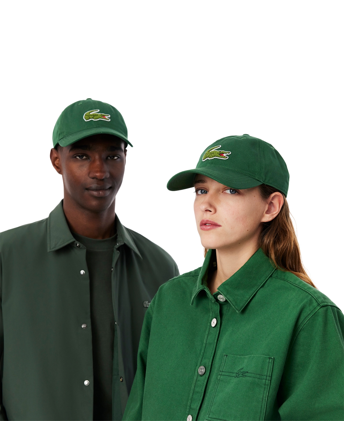 Shop Lacoste Men's Croc Logo Cap In 132 - Green