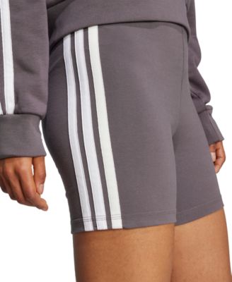 Women's Essentials 3-Stripe High-Rise Bike Shorts
