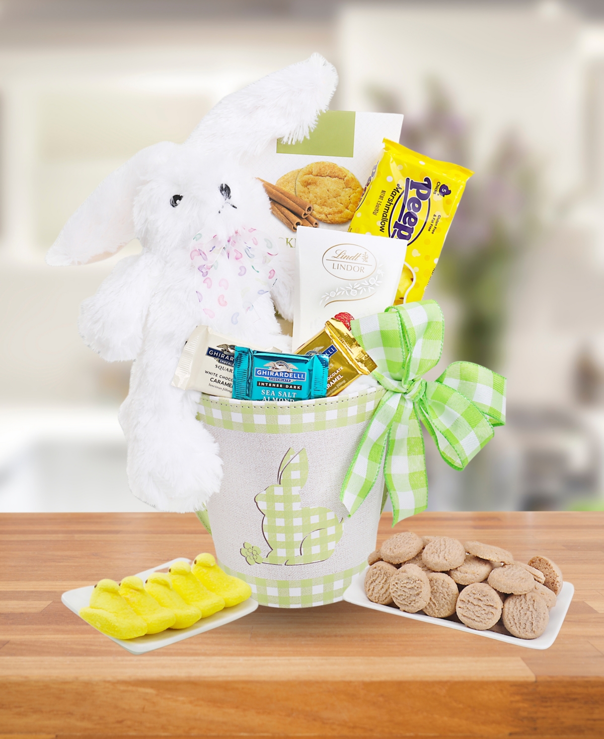 Alder Creek Gift Baskets Happy Easter Gingham Basket, 8 Pieces In No Color