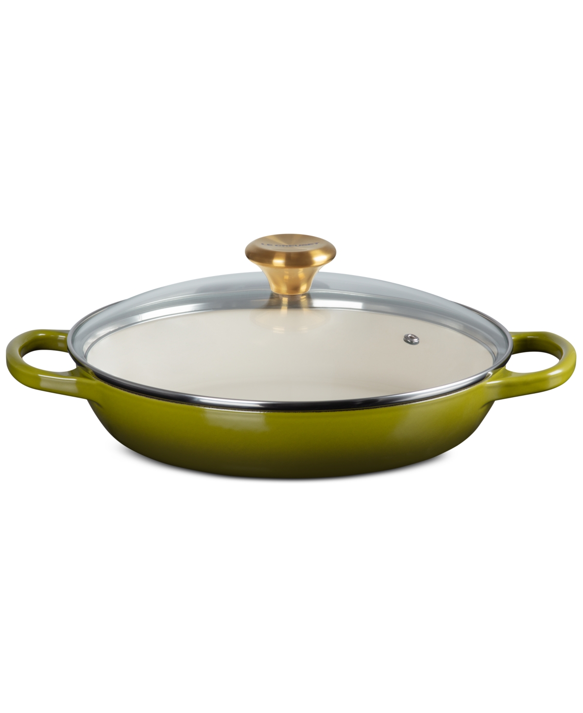 Le Creuset Enameled Cast Iron Signature Round 2.25-qt. Braiser With Glass Lid In Olive