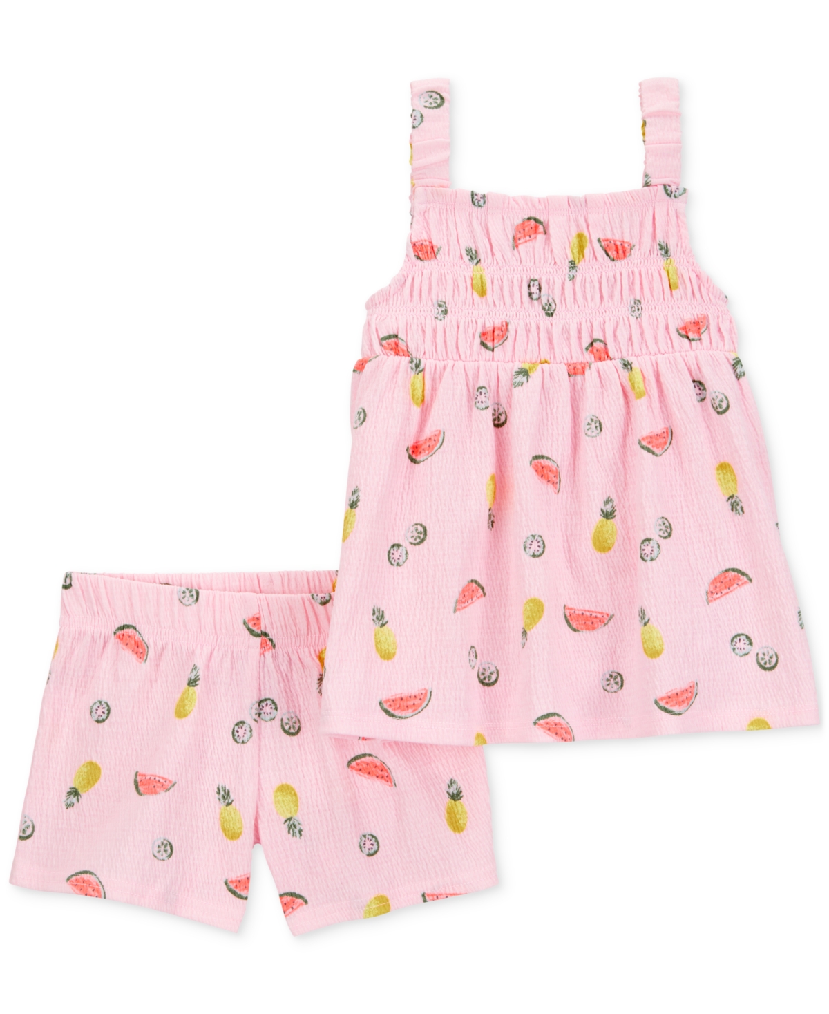 Carter's Toddler Girls Watermelon-print Tank Top & Shorts, 2 Piece Set In Pink